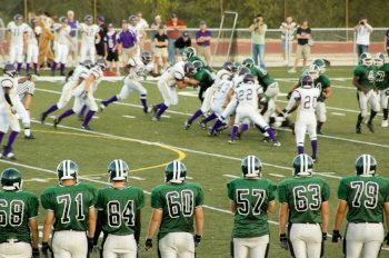 Football game at school