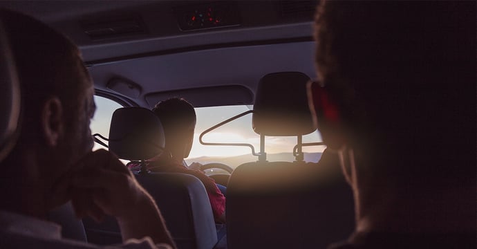 A group of car passengers 