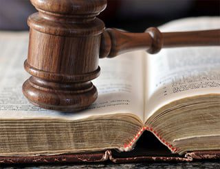 A judge's gavel during a personal injury trial