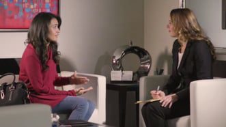 Personal injury attorney consulting a client
