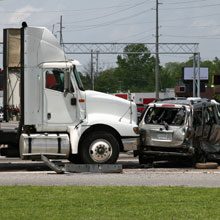 semi truck accident involving a car